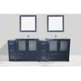 thumbnail image 4 of Vanity Art 96 Inch Double Sink Bathroom Vanity Combo Set 4 Cabinets 2 Shelves 10 Dove-Tailed Drawers Ceramic Top Bathroom Cabinet with Free Mirror VA3036-96B, 4 of 8