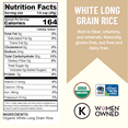 thumbnail image 3 of Rice, White Long Grain, 25LB BAG, USA Grown, USDA Certified Organic & GMO Free, Sustainable Farming Practices-Mountain High Organics, 3 of 7