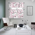 thumbnail image 4 of Pink Grey Kitchen Curtains Sets for Windows 24 Inch Length, Geometric Circle Modern Abstract Simple Art Rod Pocket Window Treatments Tier Curtains and Valances Set for Bedroom/Bathroom, 4 of 8