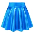 thumbnail image 3 of EnJoCho Girls Metallic Skater Skirt Sparkly Shiny Flared Elastic Waist A-Line Min𝗂 Skort for Girls Solid Trendy Casual Teenage Square Neck Flowy Sundress, 3 of 6