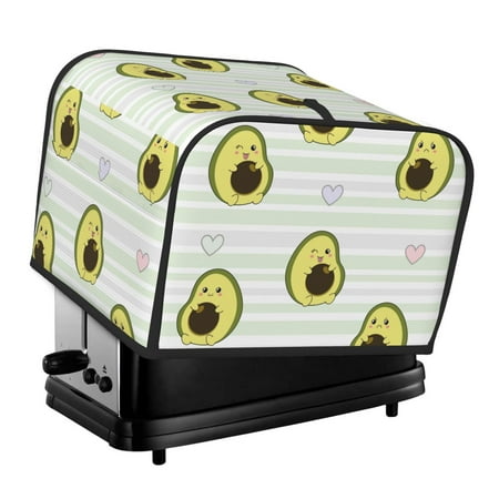 

Noewx Avocado of a Hear Toaster Covers 4 Slice Appliance Cover Toaster Fingerprint Protection and Greasy Protection Anti-sputtering Bread Maker Cover