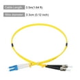 thumbnail image 2 of Single-Mode Duplex Fiber Patch Cable 0.5m/1.6Ft LSZH Fiber Optic LC-ST/UPC for Data Centers, 2 of 6