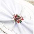 thumbnail image 3 of OULII 6pcs Napkin Holders for Cloth Napkins Red Alloy Table Decoration Dining Table Accessories, 3 of 6