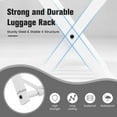 thumbnail image 5 of Costway Set of 2 Folding Metal Luggage Rack Suitcase Shoe Holder Hotel Guestroom withShelf, 5 of 9