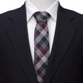 thumbnail image 2 of Star Wars SW-DVPLD-PL-TR Darth Vader Plum Modern Plaid Mens Tie, 2 of 5