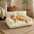 thumbnail image 7 of Pet Sofa Bed, Washable Leather Cat Dog Couch With Backrest Armrest Nonâ Comfort Pet Rest Bed For Small Medium Large Dogs And Cats, 7 of 7