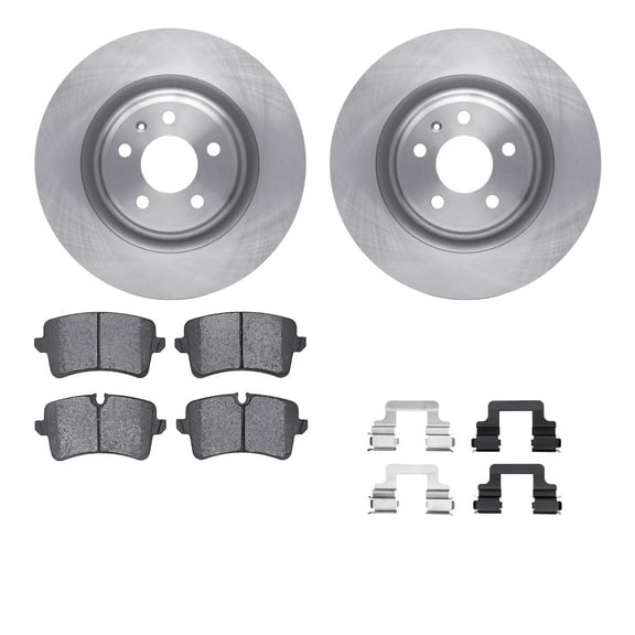 Dynamic Friction Company Rear Brake Rotors with 5000 Advanced Brake Pads includes Hardware 6512-73402