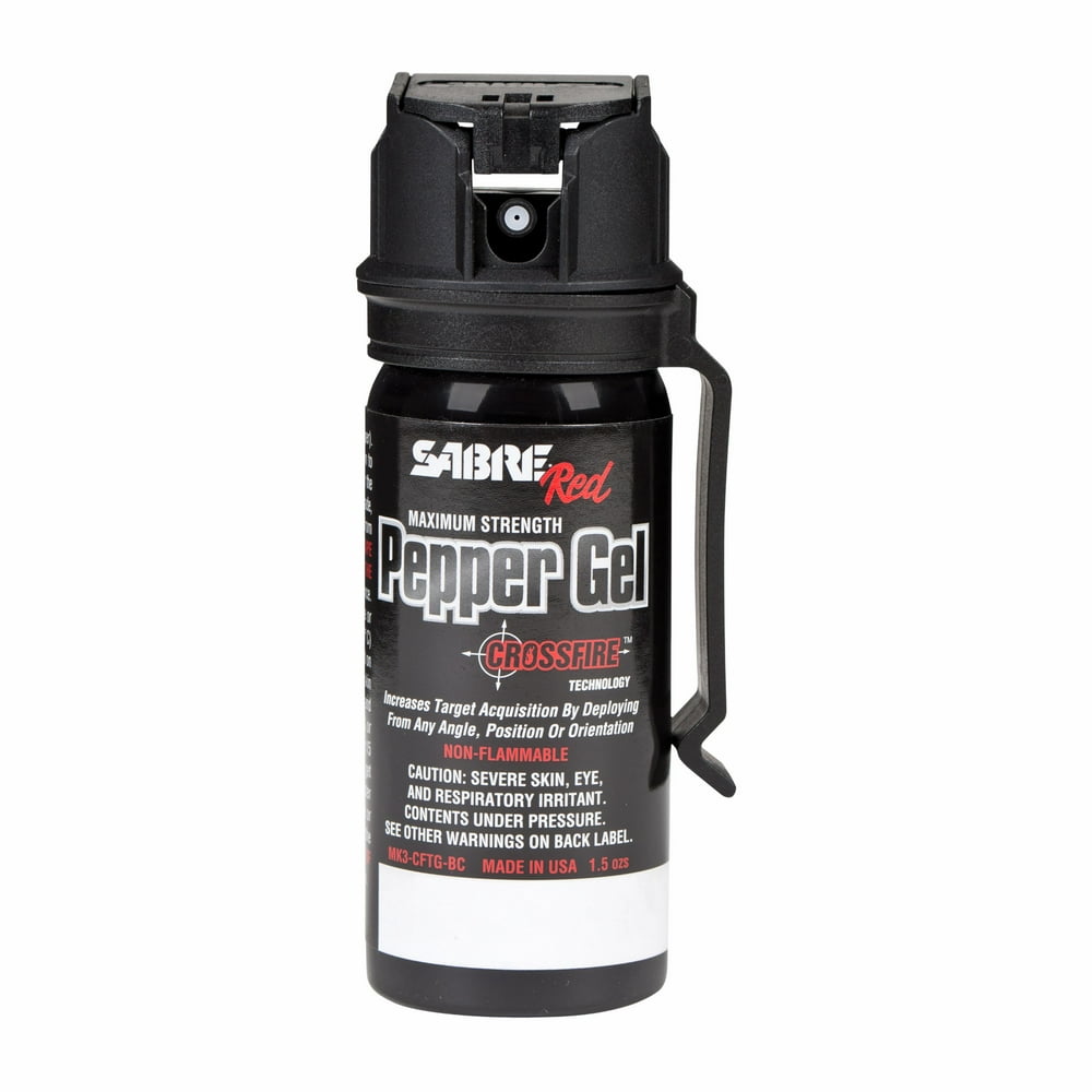 SABRE Red Crossfire Pepper Spray, Pepper Gel with Belt Clip Walmart