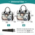 thumbnail image 2 of Small Cooler Bag Lunch Bag Portable Meal Bag Work Meal Bag Outdoor Meal Bag Travel Meal Bag Picnic Meal Bag Going Out Meal Bag Reading Cat, 2 of 6