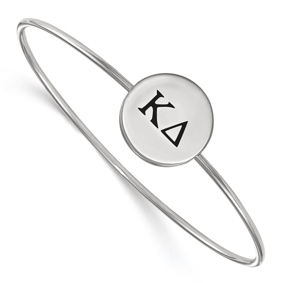 Sterling Silver Official Licensed Greek Sororities Kappa Delta (??) Enameled Slip-on Bangle
