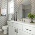 thumbnail image 4 of Tempaper Decorative Tile Grey Peel and Stick Wallpaper, 20.5" x 16.5', 4 of 6