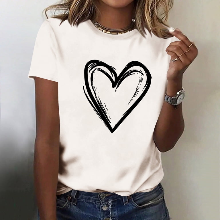 Idoravan Womens Tops Plus Size Short Sleeve Fashion Women's Short