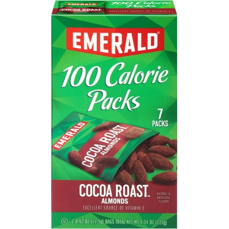 calorie almonds roast 7ct cocoa emerald packs chocolate dark