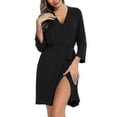 thumbnail image 1 of Women's Robes Short Knit Kimono Robe with Pockets, 1 of 5