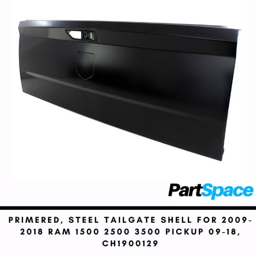 PartSpace CH1900129, Primered, Steel Tailgate Shell for 20092018 RAM