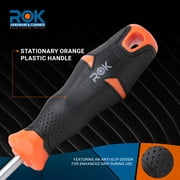 Rok Hardware Pozi #2 Screwdriver, Chrome Shaft with Gripped Handle