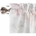 thumbnail image 5 of Floral Kitchen Curtains and Valances Set, Rod Pocket Curtains Tier Farmhouse Window Curtains 24 Inch Length, Spring Summer Rose Blossom Elegant Printed 3 Piece Kitchen Curtains Set, 5 of 6