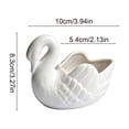 thumbnail image 3 of PSVFUJZ Ceramic Cygnet Candle Holder, Glossy Decorative Candlestick Stand, Holiday Ornament for Scented Candle Candlelight Dinner Thanksgiving Christmas Home Table Decor White, 3 of 7
