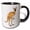 Black/White, variant on 3drose, Red Kangaroo with Baby, 11oz Two-tone Green Mug