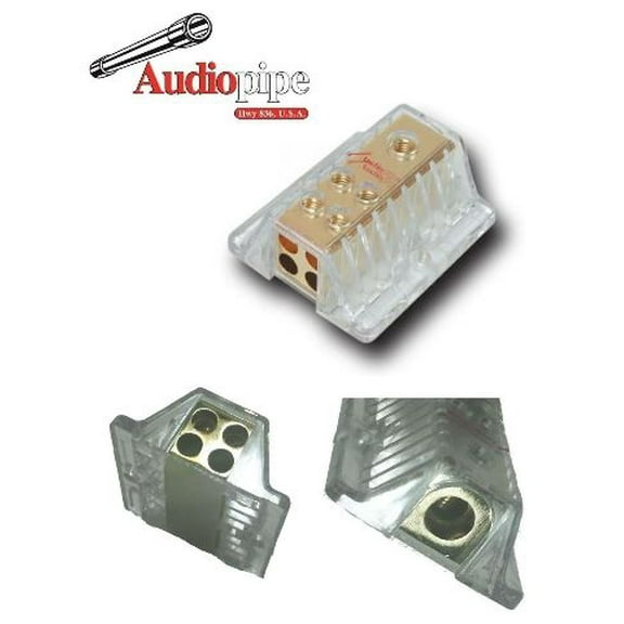 Audiopipe PB-1448 1 to 4 Power Distribution Block 4 GAUGE INPUT, 8 GAUGE OUTPUTS