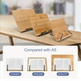 thumbnail image 5 of 13.2 x 9.2 in Bamboo Book Stand, Adjustable CookBook Holder Tray Portable Sturdy Lightweight Bookstand-Textbooks Books, 5 of 7