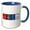 Blue/White, variant on 3drose, America in Elements from Periodic Table - Chemistry Chemical Science, 11oz Two-tone Yellow Mug