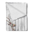 thumbnail image 2 of Deer Soft Flannel Fleece Throw Blanket, Colorful Animal Silhouette Various Christmas Elements Wooden Planks Theme, Cozy Plush for Indoor and Outdoor Use, 50" x 60", Grey Multicolor, by Ambesonne, 2 of 5
