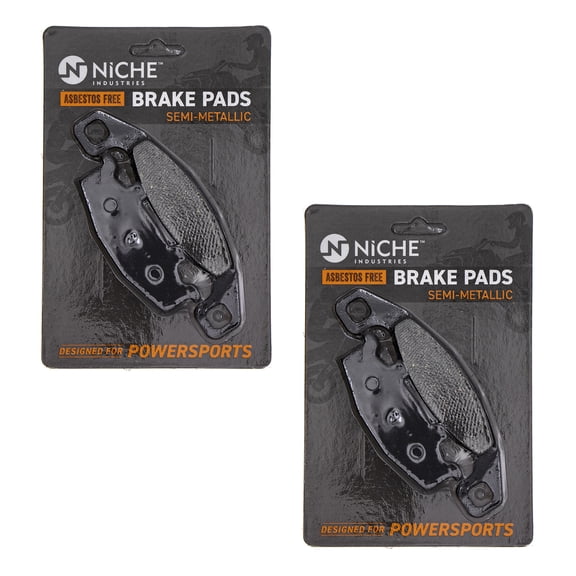 Niche Brake Pad Set for Kawasaki Ninja 250R Semi-Metallic Motorcycle 2 Pack 519-KPA2424D