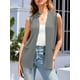 thumbnail image 3 of Chaleco tipo suéter Veryoung 2025 para mujer, frente abierto, gris oscuro, talla XL, 3 of 5