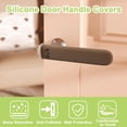 thumbnail image 3 of UFURMATE 2Pcs Brown Silicone Cat Pattern Door Knob Covers, Anti-Static Safety Door Handle Protector with Anti-Collision Adhesive Strip, 3 of 6