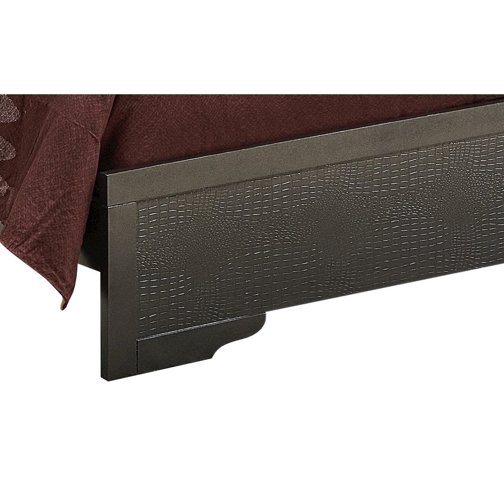 Glory Furniture Lorana Queen Bed in Metalic Black Color