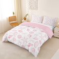 thumbnail image 3 of spefrowx Coquette Seashell Print Bedding for Teens, Pink Bow Starfish Duvet Cover Full, Pink Reversible, 3 Pieces, 1 Duvet Cover and 2 Pillowcases, 3 of 6