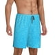 thumbnail image 2 of Balery Sky Blue Glitter Pantalones cortos de pijama de punto de algodón para hombre con cinturilla y bolsillos-Medium, 2 of 6