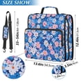 thumbnail image 2 of FORMRS Zipper Binder with Shoulder Strap 2-inch Ring 500 Sheet Capacity File Bag, Blue Daisy, 2 of 5