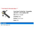thumbnail image 2 of Front Outer Tie Rod End - Compatible with 2010 - 2016 Cadillac SRX 2011 2012 2013 2014 2015, 2 of 2