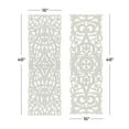 thumbnail image 3 of DecMode White Wood Handmade Intricately Carved Arabesque Floral Wall Decor (2 Count), 3 of 9
