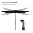 thumbnail image 4 of Sonerlic 10x6.5ft Outdoor Patio Market Table Umbrella with Steel Frame for Yard, Poolside and Deck,Black, 4 of 7