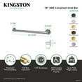 thumbnail image 4 of Kingston Brass GDR814182 Silver Sage 18" x 1-1/4" O.D. Brass ADA Grab Bar, Polished Brass, 4 of 4