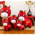 thumbnail image 5 of Happy Year of The Horse 2026 Plush, 9.84in Funny Smiling/Crying Horse Plushie Figurine, Chinese Lunar New Year Mascot Zodiac Ornament for Home Store Tabletop Decor (2*Smiling), 5 of 8