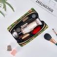 thumbnail image 3 of Cute Love Durian Makeup Bag, Large Capacity Travel Cosmetic Bag for Women Girls- Travel Toiletry Bag Leather Portable Waterproof Makeup Case Organizer with Handle, 3 of 4
