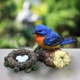 thumbnail image 3 of pitrice Miniature Bird Statue Arts Crafts Bird Animal Model Ornament Decor 2Pcs B, 3 of 8