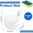 thumbnail image 2 of Ltdhehe Soap Dispenser Bowl 2 In 1 Dish Soap Dispenser For Kitchen Dishwashing Soap Dispenser Counter Dish Washing Soap Dispenser With Sponge Space Saving Hand Soap Dispenser, 2 of 8