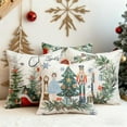 thumbnail image 2 of Christmas Throw Pillow Covers 18x18 Set of 4, Merry Christmas Tree Gnome Red Truck Candy Cane Xmas Farmhouse Decorations Rustic Winter Holiday Couch Cover for Sofa Bedroom Home Outdoor, 2 of 6