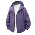 thumbnail image 4 of Mens Lightweight Jacket Water_proof Wind_breaker Packable Rain Coat with Hood for Running Hiking Travel Jacket For All Occasions (Purple,L), 4 of 4