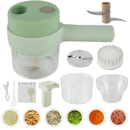 

Electric Vegetable Cutter Set Handheld Wireless Mini Garlic Slicer Multifunctional Food Chopper Portable Rechargeable Vegetables Mincer for Garlic Onion Ginger
