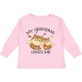thumbnail image 3 of Inktastic My Grandma Loves Me with Cute Squirrels in Autumn Boys or Girls Long Sleeve Toddler T-Shirt, 3 of 5