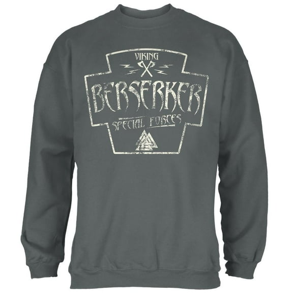 Berserker Viking Special Forces Retro Vintage Mens Sweatshirt Charcoal 2XL