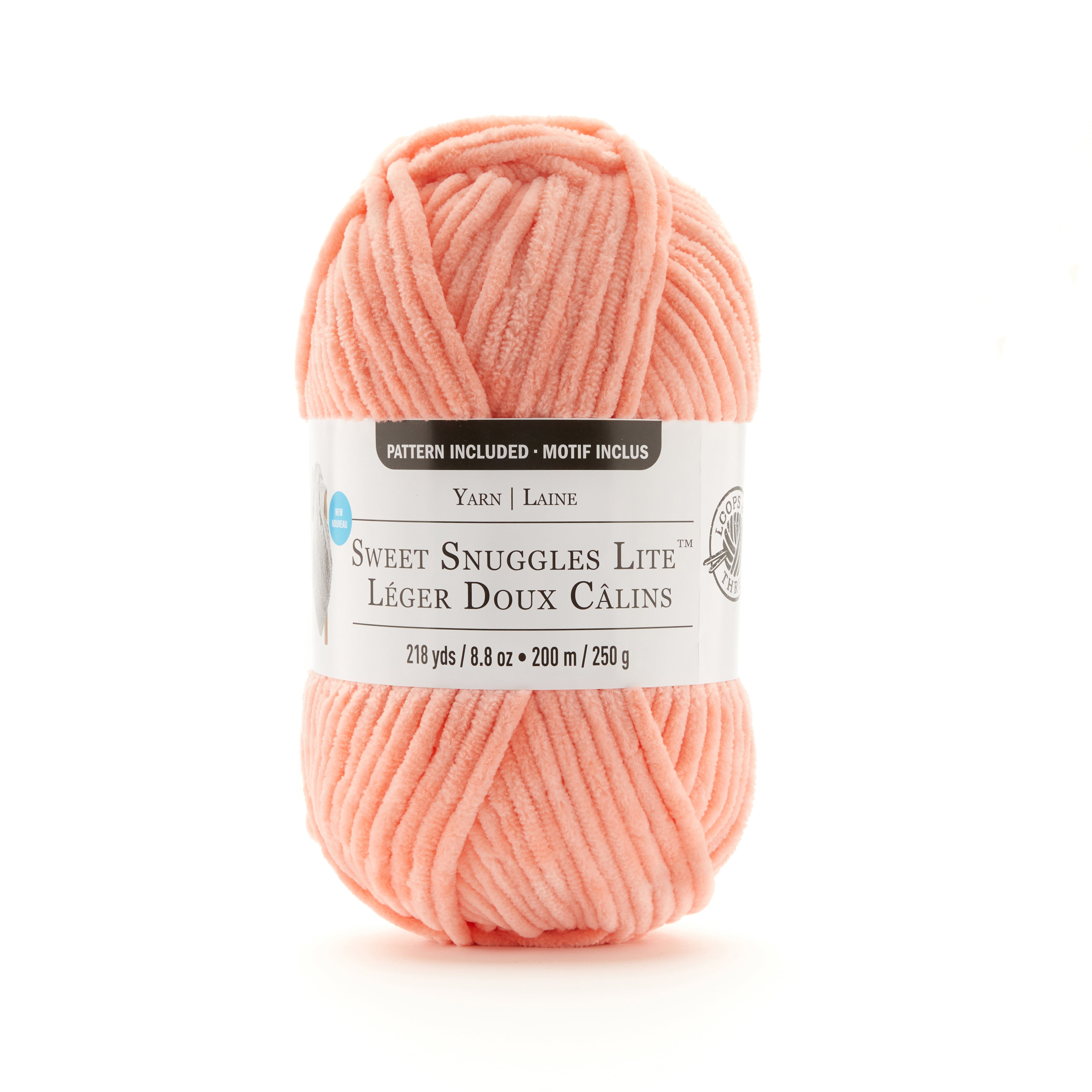 Loops & Threads Coral Sweet Snuggles Lite Yarn - Super Bulky Yarn for Knitting, Crochet, Weaving, Arts & Crafts, 12 Pack