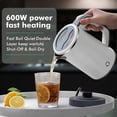 thumbnail image 2 of AURA 800ml KettlesCordless Fast Boil Quiet Electric Kettles Auto Shut-Off Boil-Dry Protection Ideal for Home, Office, Hotel (White), 2 of 5