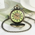 thumbnail image 3 of Classic Hand-Wound Mechanical Pocket Watch with Skeleton Dial Exquisite Gift for Christmas and Birthdays, 3 of 10